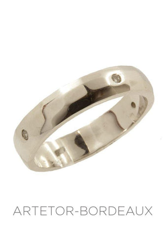 Bague 61 Alliance diamants pour homme 58 Facettes 1571