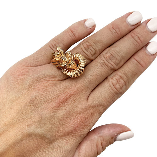 Bague 55 Bague Boucheron, "Exquises confidences", or rose et diamants. 58 Facettes 30662