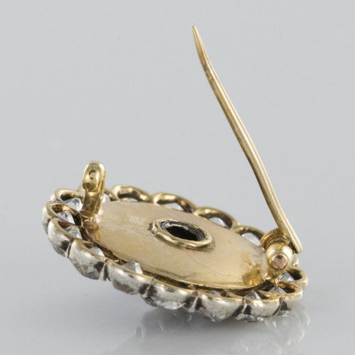 Broche Broche ancienne Asprey émail bleu et diamants 58 Facettes 19-042