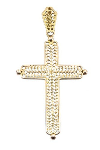 Pendentif Croix filigrane ancienne 58 Facettes 038251
