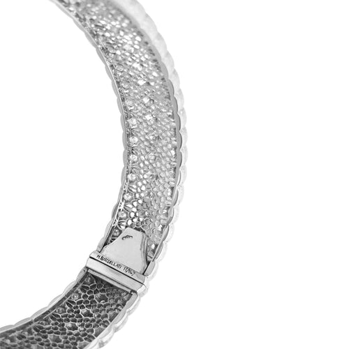Bracelet Bracelet Buccellati "Dentelle" en or blanc et diamants. 58 Facettes 30486