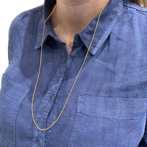 Collier Chaine or jaune maille gourmette. 58 Facettes 30279