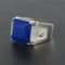 Bague 54 Bague lapis lazuli cristal de roche et diamants 58 Facettes 17-358-54-1