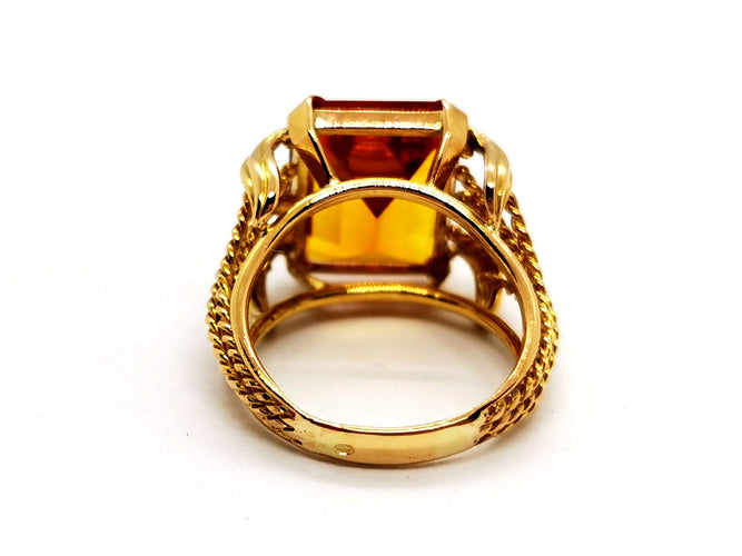 Bague 59 Bague Or jaune Citrine 58 Facettes 1126570CN