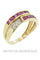 Bague 57 Bague rubis calibrés et diamants 58 Facettes 13301