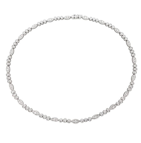 Collier Collier Cartier "Dentelle" en platine, or blanc et diamants. 58 Facettes 29275