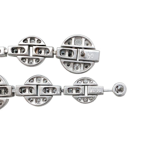 Boucles d'oreilles Boucles d'oreilles pendantes Cartier modèle "Himalia" en or blanc, diamants. 58 Facettes 29720