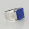 Bague 54 Bague lapis lazuli cristal de roche et diamants 58 Facettes 17-358-54-1