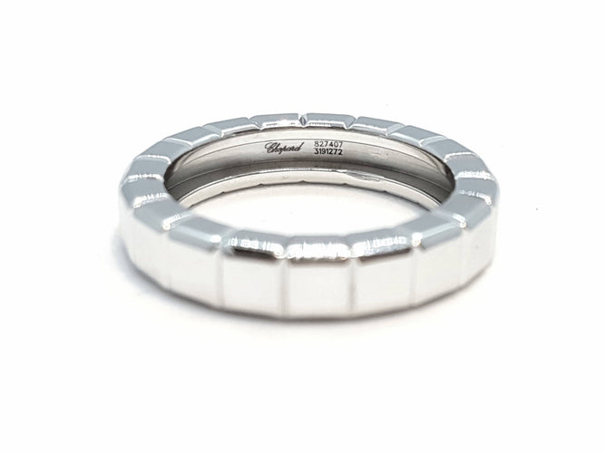 Bague 52 Chopard Bague Ice Cube Or blanc 58 Facettes 00531CN