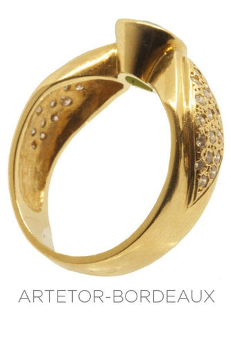 Bague 55 Bague émeraude et diamants 58 Facettes 18621