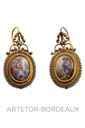 Boucles d'oreilles Parure miniature ancienne 58 Facettes 21661