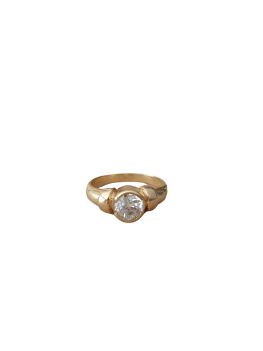 Bague Bague Or Jaune, 18 carats sertie d'un diamant 58 Facettes