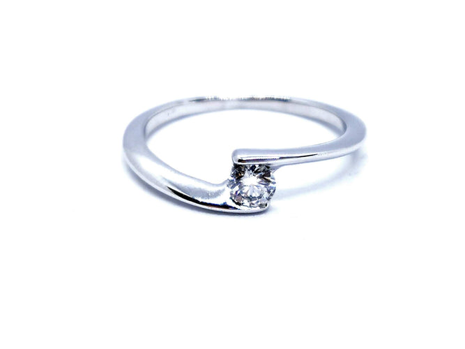 Bague 50 Bague Solitaire Or blanc Diamant 58 Facettes 876344CD