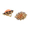 Boucles d'oreilles Boucles d'oreilles en or jaune corail, améthystes et diamants. 58 Facettes 30021
