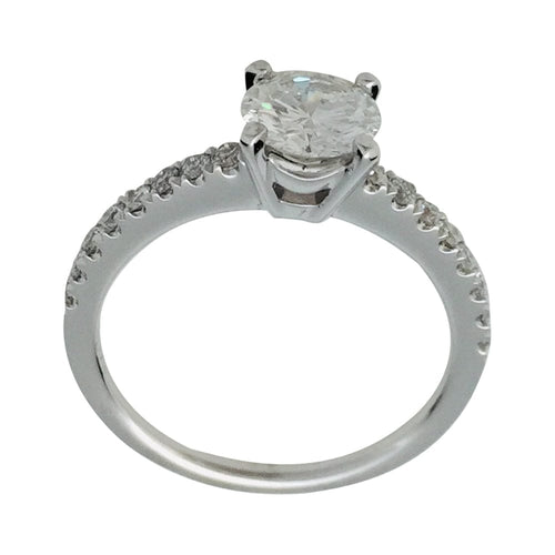 Bague 52 Bague solitaire en or blanc, diamant 0,71 carat G/SI1. 58 Facettes 29064