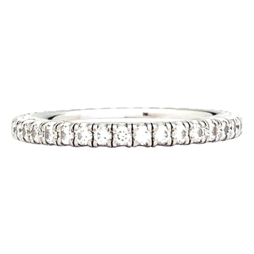 Bague 52 Alliance Cartier "Etincelle" en or blanc, diamants. 58 Facettes 30013