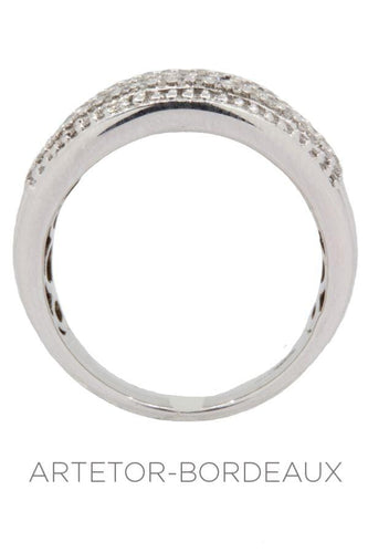 Bague 52 Bague moderne pavage diamants 58 Facettes 34811