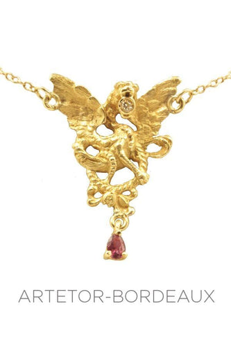 Collier Collier chimère diamant et rubis 58 Facettes 22551