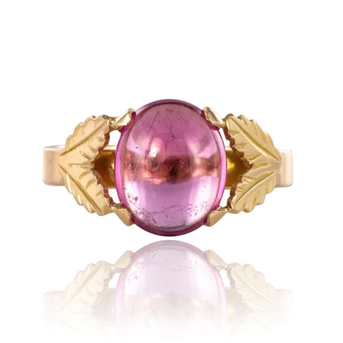 Bague 52 Bague tourmaline et feuilles d'or 58 Facettes 17-058B-52