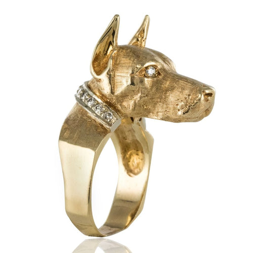 Bague 55 Bague chien et son collier diamants 58 Facettes 19-075-55