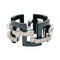 Bague 50 Bague Mellerio, "Graphic", or blanc, céramique, diamants. 58 Facettes 29698-1