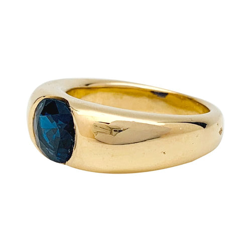 Bague 58 Bague jonc en or jaune, saphir. 58 Facettes 29704
