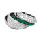 Bague 54 Bague De Grisogono, modèle "Jiya", en or blanc, diamants et émeraudes. 58 Facettes 29213