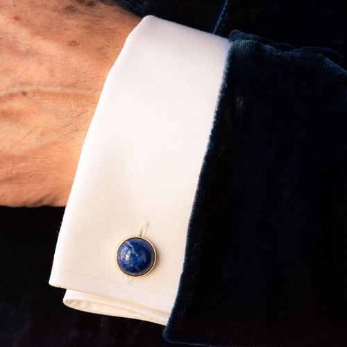 Boutons de manchette Boutons de manchettes Lapis lazuli 58 Facettes 19-681
