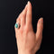Bague 53 Bague marguerite turquoise diamants or blanc 58 Facettes 18-084-53