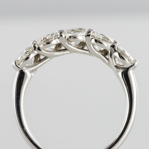 Bague 55 Bague or blanc 5 diamants 58 Facettes 18-144-55
