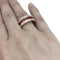 Bague 55 Alliance tour complet, deux ors, rubis calibrés et diamants. 58 Facettes 28488