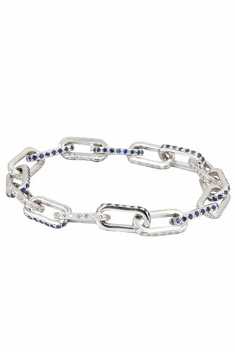 Bracelet Bracelet moderne saphirs et diamants 58 Facettes 036921
