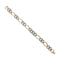 Bracelet Bracelet gourmette en or blanc et jaune, diamants. 58 Facettes 30330