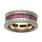 Bague 55 Alliance tour complet, deux ors, rubis calibrés et diamants. 58 Facettes 28488