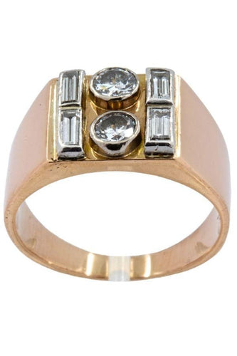 Bague 57 Chevalière diamants 58 Facettes 34671