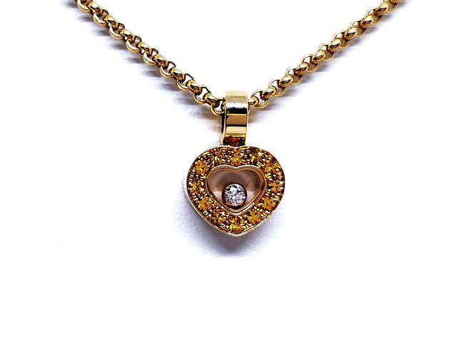 Collier Chopard Collier Coeur Happy diamonds Or jaune Diamant 58 Facettes 1050180CN