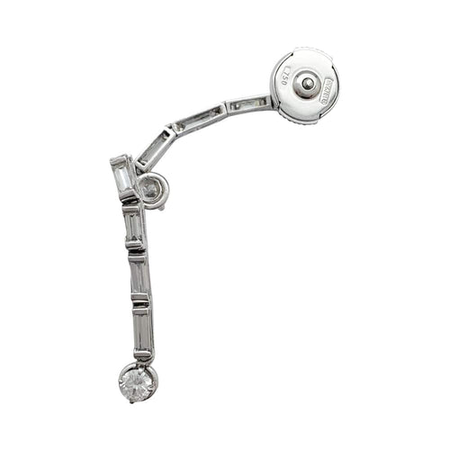 Boucles d'oreilles Boucles d'oreilles diamants en or blanc et platine. 58 Facettes 29622