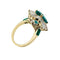 Bague 50 Bague en or jaune jupe émeraude 4,12 carats, diamants. 58 Facettes 30506