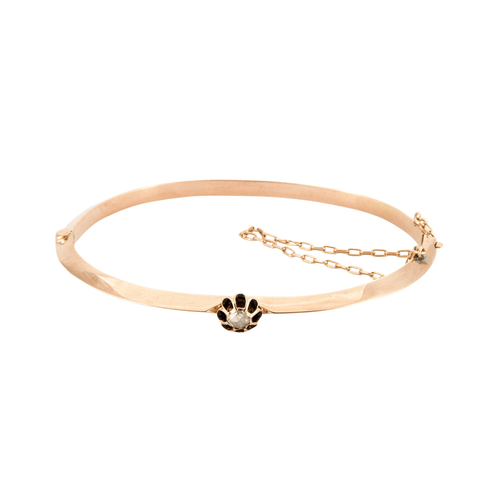 Bracelet Bracelet jonc or rose, diamant 58 Facettes