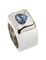 Bague 51 Bague Moderniste en or blanc et saphir naturel en coeur 58 Facettes