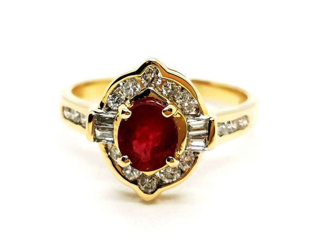 Bague 52 Bague Or jaune Rubis 58 Facettes 1157620CN