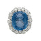 Bague 57 Bague en or blanc, platine, saphir et diamants. 58 Facettes 30180