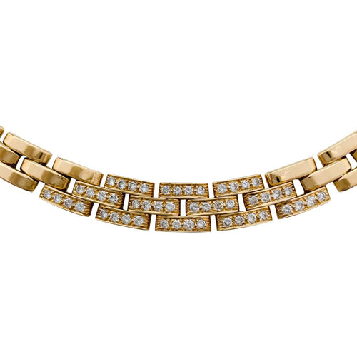 Collier Collier Cartier maille Panthère en or jaune. 58 Facettes 29899