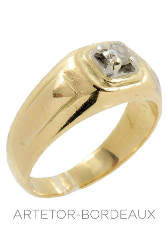Bague 60 Chevalière diamant 58 Facettes 21701