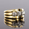 Bague 51 Bague tank or jaune 3 diamants 58 Facettes 20-153-54