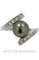 Bague 55 Bague moderne perle noire et diamants 58 Facettes 16461