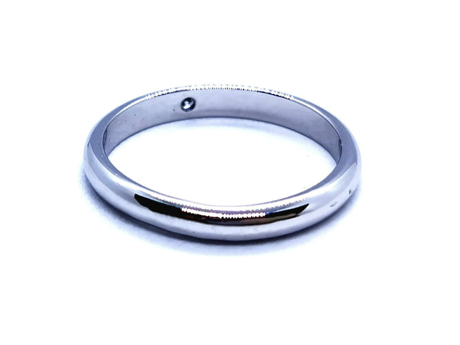 Bague 59 Bague Alliance Or blanc Diamant 58 Facettes 951151CN