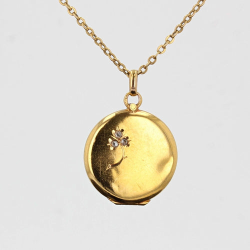 Pendentif Médaillon pendentif ancien or diamants 58 Facettes 21-202B