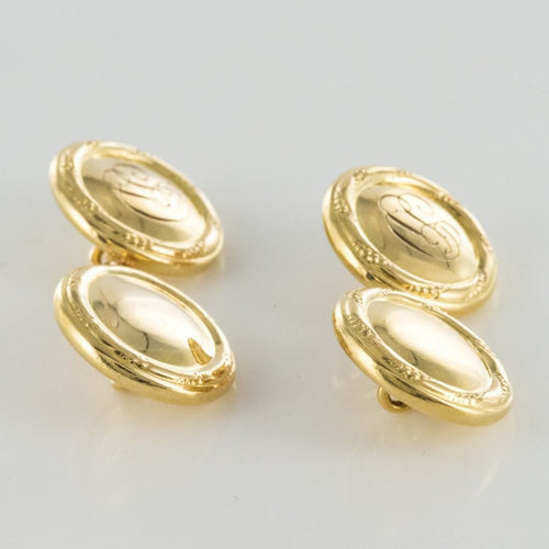 Boutons de manchette Boutons de manchettes ronds en or 58 Facettes 19-233