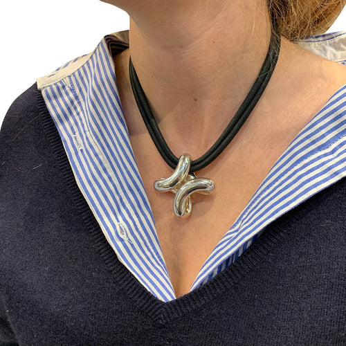 Collier Collier Hermès "Lima" en argent. 58 Facettes 30096